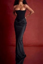 Strapless Backless Ruched Party Dress