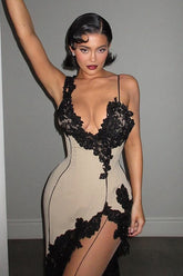 Sexy Backless Plunging V-Neck Mini Party Dress