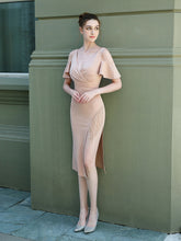 Short hot diamond irregular evening dress