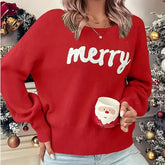 Elegant Soft Loose Red Pullover Female Winter Warm Christmas Sweater Red / S Sweaters-L