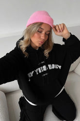Retro Street Letter Print Warm Hoodie