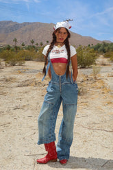 Washed Distressed High-Waisted Straight Jeans