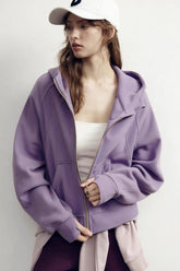 Thin Yoga Hoodie Loose Fit Open Front Hoodie