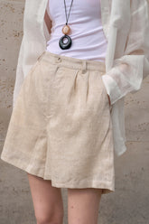 Linen High Waist Relaxed Pants