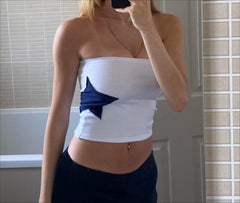 Off-Shoulder Stripe Knit Top