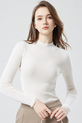 Seamless Wool Mock Neck Base Layer
