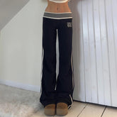 Striped Patchwork Bootcut Pant