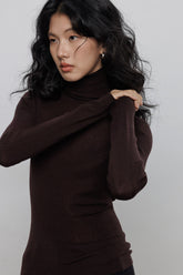Soft Wool Turtleneck Fitted Stretchy Base Layer