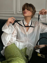 Sexy Loose White Ruffle Blouse