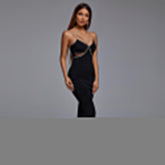 Strappy Sleeveless Maxi Drill Chain Bandage Dress HL8914