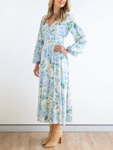 Floral Print Shirred Waist Dress