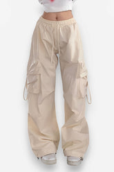 Hip-hop pockets wide-leg pants