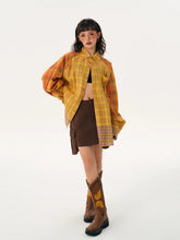 Yellow Plaid Oversized Shirt