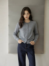 Classic Grey Button Up Cardigan