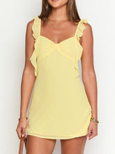 Chiffon Lace V-Neck Petite Dress Short
