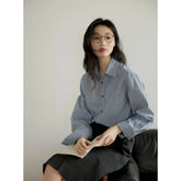 Blue Striped Button Shirt