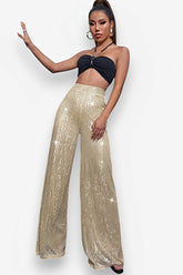 Casual sequined loose drape pants