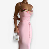 American style breast cup applique dress