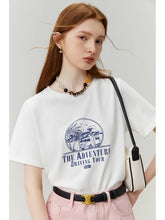 Front Shoulder Casual White T-shirt