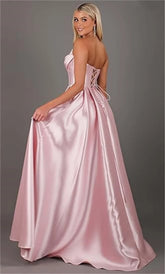 Satin Slit Corset White Vacation Dress