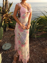 Ruffle V-Neck Mini Floral Dress