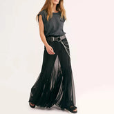 Vintage Sheer Mesh Ruffle Skirt