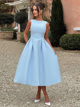 Wrap Pleated A-Line Midi Dress