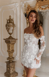Strapless Beaded Appliques Vacation Dress