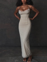Spaghetti Strap Two Layer Bodycon Dress