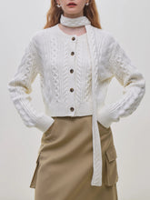 Twisted Flower Short Knit Cardigan