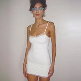 Slim Lace Sleeveless Sleepwear Mini Dress
