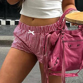 Black Dot Letter Knit Short