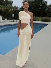 Mesh Hollow Ruched Bodycon Vacation Dress