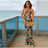 Sequins Scale Print Sleeve Bodycon Dress
