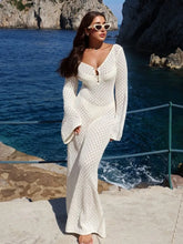 Crochet Knitted See Through Maxi Dress