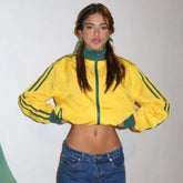 Oversized Yellow Vintage Windbreaker Coat