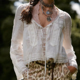 Y2K Fairy Long Sleeve Square Blouse