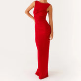 Sleeveless Solid Color Boa Bodycon Dress