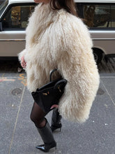 Warm White Short Faux Fur Winter Coat