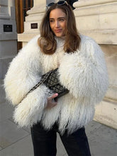 Faux Fox Fur Patchwork Long Coat