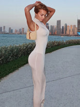 Sheer Off-shoulder Bodycon Vacation Dress