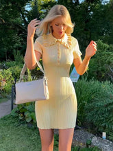 Knitted Ruffle High Waist Mini Dress