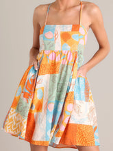 Floral Spaghetti Strap Open Back Boho Dress