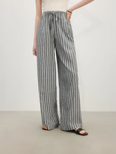 Striped High Waist Drape Pant