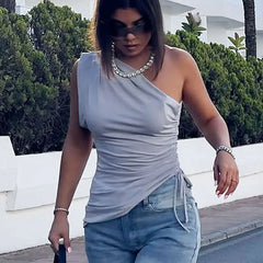 Solid Drop Shoulder Knit Top