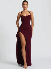 Halter Split Lace Sleeveless Bodycon Dress