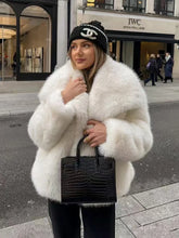 Fluffy Fox Fur Lapel Streetwear Coat