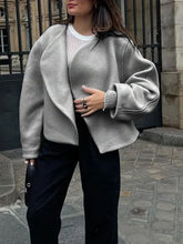 Elegant Scalloped Woolen Short Coat