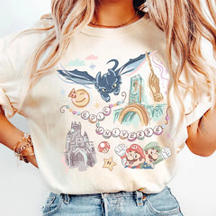 Retro Space Quick Dry Summer T-shirt