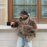 Fluffy Faux Fur Short Coat